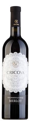 Вино столовое красное полусладкое «Cricova Merlo» серия Lace Range