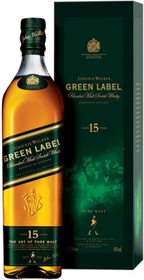 Виски шотландский «Johnnie Walker Pure Malt Green Label» в подарочной упаковке
