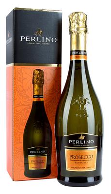 Вино игристое белое сухое «Perlino Prosecco» в подарочной упаковке