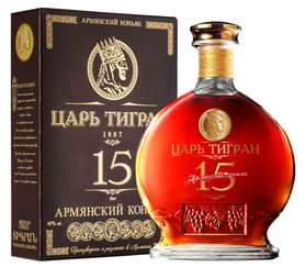 Коньяк армянский «Царь Тигран 15 лет» в подарочной упаковке