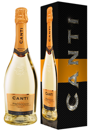 Вино игристое белое сухое «Canti Prosecco» в подарочной упаковке