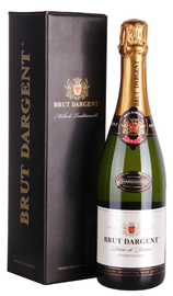 Вино игристое белое брют «Brut Dargent Blanc de Blancs Chardonnay Brut» 2015 г., в подарочной упаковке