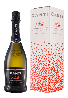 Вино игристое белое сладкое «Canti Asti» 2017 г., в подарочной упаковке Romantic