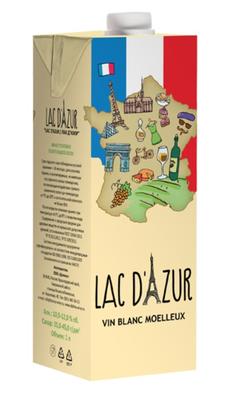 Вино столовое белое полусладкое «Lac D’Azur (Tetra Pak)»