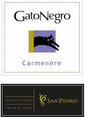 Вино красное полусухое «San Pedro Gato Negro Carmenere» 2017 г.