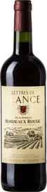 Вино красное сухое «Lettres de France Bordeaux Rouge»