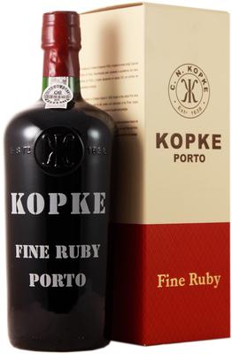 Портвейн «Kopke Fine Ruby Porto» в подарочной упаковке