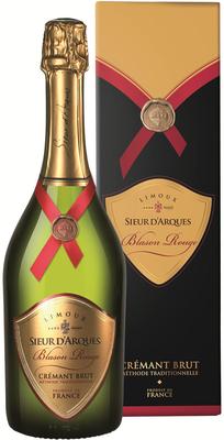 Вино игристое белое брют «Blason Rouge Cremant de Limoux» в подарочной упаковке