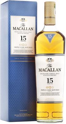 Виски шотландский «Macallan Triple Cask Matured 15 Years Old» в подарочной упаковке