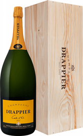 Вино игристое белое брют «Carte d'Or Drappier Brut Champagne» в деревянной подарочной упаковке