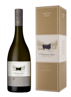 Вино белое сухое «Le Grand Noir Chardonnay» в подарочной упаковке