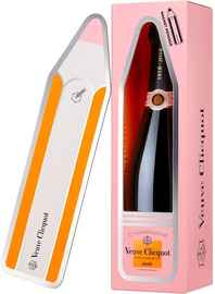 Шампанское розовое брют «Veuve Clicquot Brut Rose» в подарочной упаковке (послание-магнит)