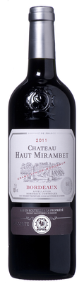 Вино красное сухое «Chateau Haut Mirambet Bordeaux» 2014 г.