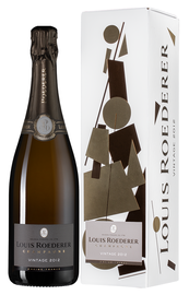 Вино игристое белое брют «Louis Roederer Brut Vintage» 2012 г., в подарочной упаковке
