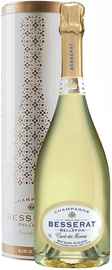 Шампанское белое брют «Brut Blanc de blancs Cuvee des Moines Besserat de Bellefon» в тубе