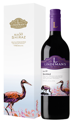 Вино красное полусухое «Lindemans Bin 50 Shiraz» в подарочной упаковке
