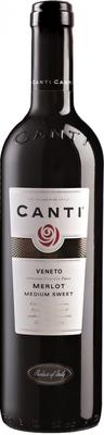 Вино красное полусладкое «Canti Merlot Veneto» 2017 г.