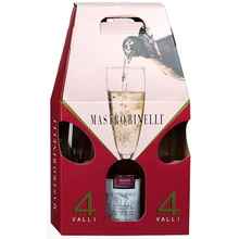 Вино игристое розовое полусладкое «Mastro Binelli Rosato» в подарочной упаковке с 2-мя бокалами