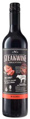 Вино красное полусухое «Steakwine Malbec» 2018 г., черная этикетка