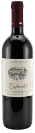 Вино красное полусухое «Conti Zecca Zinfandel» 2017 г.
