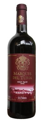 Вино красное сухое «Marques Del Turia Bobal-Syrah» 2016 г.