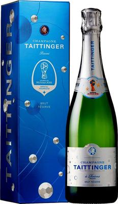 Шампанское белое брют «Taittinger Brut Reserve FIFA World Cup 2018» в подарочной упаковке