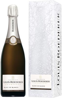 Вино игристое белое брют «Louis Roederer Brut Blanc de Blancs 2011 г.» в подарочной упаковке "Графика"