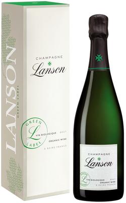 Вино игристое белое брют «Lanson Green Label Brut» в подарочной упаковке