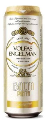 Пиво «Volfas Engelman Balta Pinta» в жестяной банке