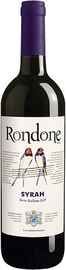 Вино красное сухое «Rondone Syrah» 2017 г.