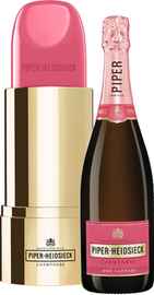 Шампанское розовое брют «Piper-Heidsieck Rose Sauvage Brut» в подарочной упаковке "Помада"