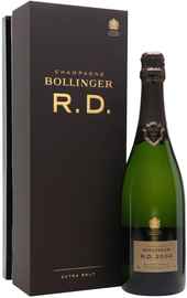 Шампанское белое экстра брют «Bollinger R D Extra Brut» 2004 г. в подарочной коробке