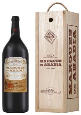 Вино красное сухое «Marques De Abadia Reserva» 2013 г. в деревянной подарочной упаковке