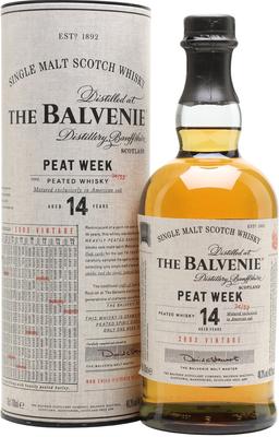 Виски шотландский «Balvenie Peat Week 14 Years Old» в тубе