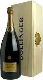 Шампанское белое экстра брют «Bollinger R D Extra Brut» 1997 г. в  деревянной коробке