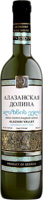 Вино столовое белое полусладкое «Дом Грузинского Вина Алазанская Долина»