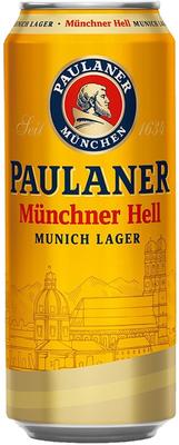 Пиво «Paulaner Original Munchner Hell» в жестяной банке