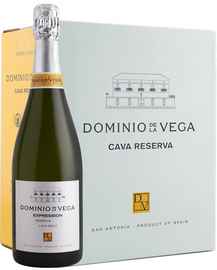 Вино игристое белое брют «Dominio de la Vega Expression Brut Reserva Cava» 2016 г., в подарочной упаковке