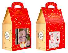 Винный напиток газированный розовый сладкий «Ferrentino» в подарочной упаковке + конфеты Raffaello