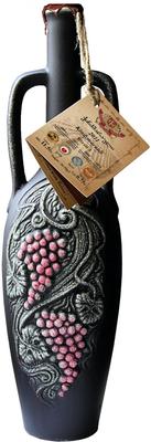 Вино красное сухое «Милдиани Мукузани» 2015 г., в керамическом кувшине "Амфора"