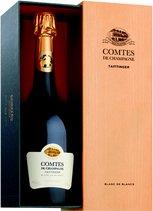 Вино игристое белое брют «Taittinger Comtes De Champagne Grands Crus Blanc De Blancs Brut» 2007 г. в подарочной упаковке