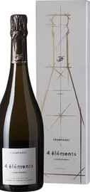 Шампанское белое экстра брют «Pierre Et Francois Hure 4 Elements Chardonnay Extra Brut» 2013 г. в подарочной упаковке