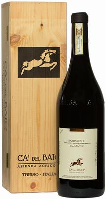 Вино красное сухое «Ca del Baio Barbaresco Valgrande» 2014 г. в деревянной коробке