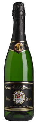 Шампанское белое сухое «Новый Свет Золотой Рислинг Крыма»