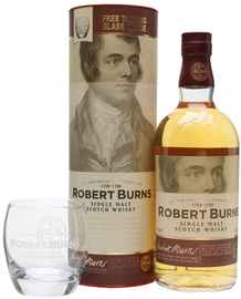 Виски шотландский «Robert Burns Single Malt» в подарочной упаковке со стаканом