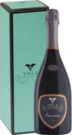 Вино игристое белое брют «Emozione Brut Franciacorta Villa» 2014 г. в подарочной упаковке