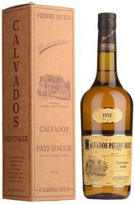 Кальвадос «Calvados Pierre Huet Fine Pays d Auge» в подарочной упаковке