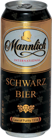 Пиво «Mannlich International Schwarz» в жестяной банке