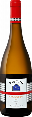 Вино белое сухое «Bistro Rue La Fayette Chardonnay» 2017 г.