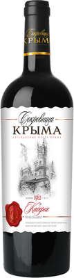 Вино столовое красное полусладкое «Сокровища Крыма Каберне, 3 л»